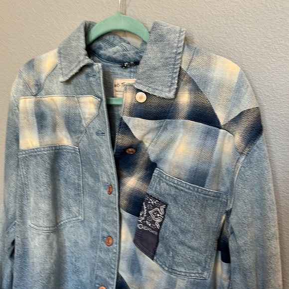 Free People Patch Denim Jacket - Picture 3 of 4